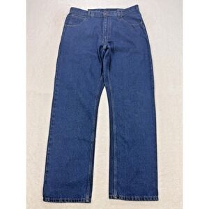 Key Performance Comfort Jeans Men 36x34 Blue 5 Pocket Relaxed Fit Denim NWT‎